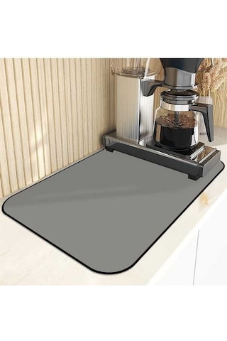 Ulzyvf Mutfak Tezgahı Su Emici Kurutucu Paspas, 30x50cm Gri, Dayanıklı Pratik Koyu Gri Koyu Gri