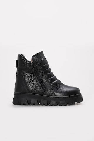 Fast Step Hakiki Deri Kürklü Unisex Klasik Bot 770kxa260wx Siyah