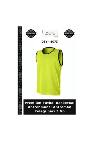 Premium Futbol Basketbol Antrenmancı Antreman Yeleği Sarı 3 No