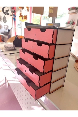 Çekmeceli Takı Kutusu Ahşap