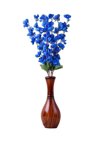 Yapay Çiçek Bahardalı Japon Kiraz Çiçeği 7 Dallı 57cm Mavi Koyu