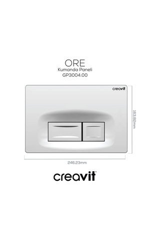 Creavit Ore Parlak Krom Kaplama Kumanda Paneli GP3004.00 Parlak Krom
