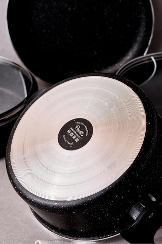 Mastergranito Black 7 Parça Tencere Ve Tava Seti Çok Renkli