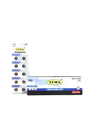 Yuma Ym-9ag13 1.5v Lr-44 10'lu Kart Alkalin Düğme Pil