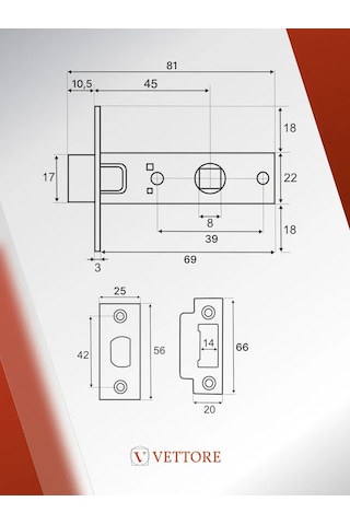 Vettore Kapı Mandalı İç Mekan Plastik Grafit 194977340