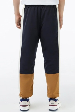 Lacoste Mens Regular Fit Color Blocked Colorful Woven Sweatpants Erkek Dokuma Eşofman Altı Lacivert Krem