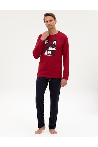 Pierre Cardin Erkek Bordo Pijama Takım 50322655-900 Bordo
