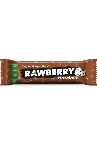 Rawberry Fındıklı Vegan Glutensiz Şeker İlavesiz Kuruyemiş Bar 15 x 33 G