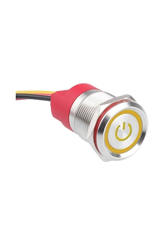 Wd19t-p1-ec 19mm Dokunmatik Touch Metal Buton - Sarı