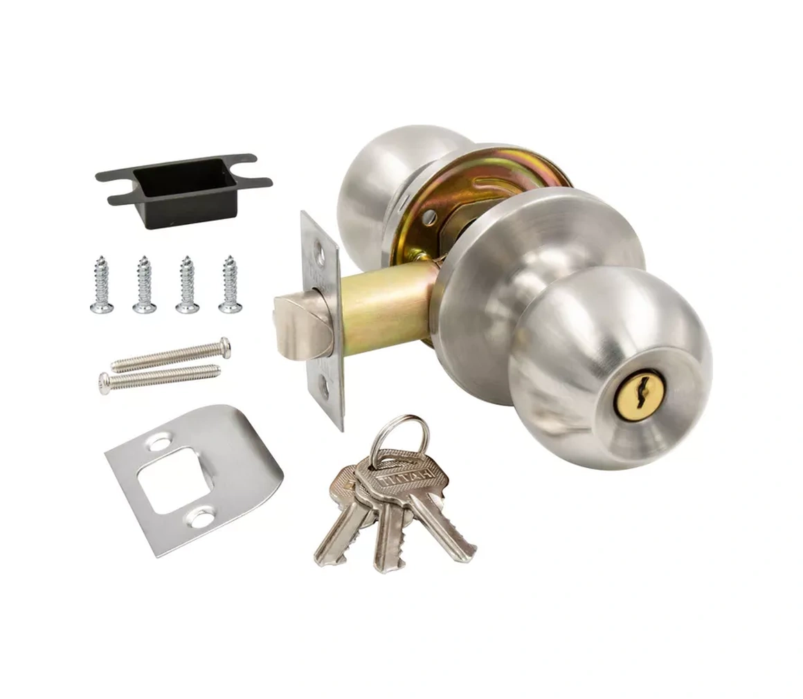 Loid İç Kapı Döner Kolu, Anahtar/kilit Mekanizmalı, Krom 183239068