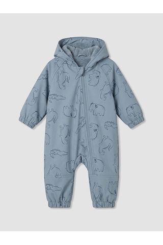 LC Waikiki Lcw Baby Mavi Su İtici Erkek Bebek Astronot Mont Dull Blue Prınte