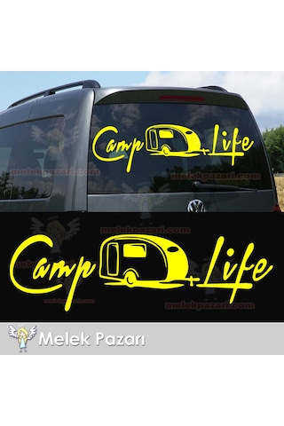 Camp Life, Kamp Hayatı Karavan Sticker, Karavan Çıkartması