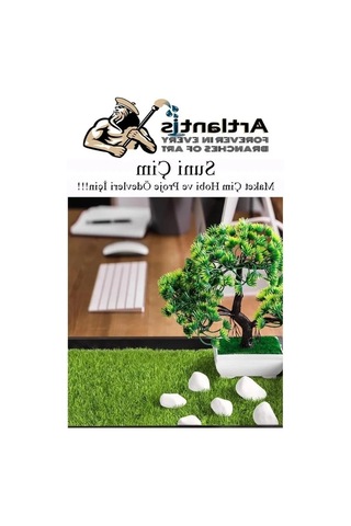 20x30 Cm A4 Boyutunda 5 Adet Yapay Çim Halı Seti 20beyazcipso