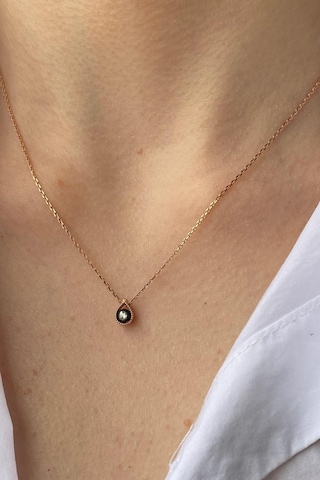 Zümrüt Sarraf 8 Ayar Altın 0.03 Ct Tek Damla Elmas Kolye