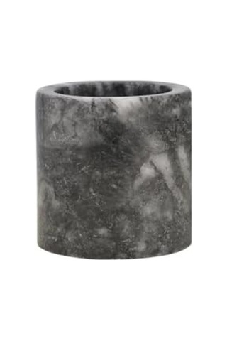 Roza Mermer Baharatlık 8x8 Cm Mermer Tuzluk Masaüstü Baharatlık Siyah Genel