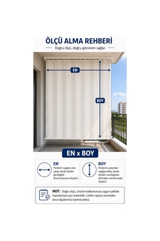 Bej-krem Balkon Perdesi Kornişli Bağcıklı Su Geçirmez Dış Mekan Dayanıklı Modern Balkon Brandası
