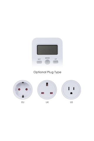 Ulzyvf Lcd Ekranlı Elektrik Kullanım Ölçer, Watt Kwh Maliyet Analizörü, 230v Eu Fişli