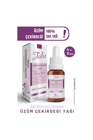 Tala Üzüm Çekirdeği Yağı %100 Saf Ve Doğal Soğuk Sıkım 20 ML