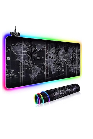 Dalong Dünya Haritalı Led Işıklı Mouse Pad 90x40 Cm