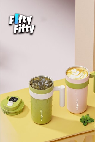 Vagonlife 600 ML Led Sıcaklık Göstergeli Akıllı Çelik Termos Kulplu -kahve Bardağı-mug-ffvgn2009 001