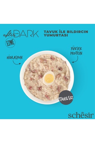 Schesir After Dark Pate Tavuk Etli Ve Bıldırcın Yumurtalı Tahılsız Yetişkin Kedi Konservesi 80 Gr