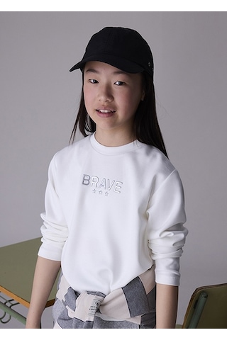 Mayoral Krem Kız Çocuk Sweatshirt 7423 Krem