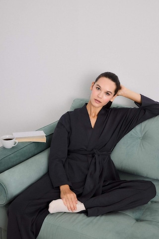 Defacto Modal Kimono Ceket-fall İn Love Loungewear G0003ax25wnar210 Antrasit