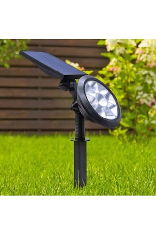 18w Led Güneş Enerjili Solar Kazıklı Çim Armatür Cata Beyaz Işık