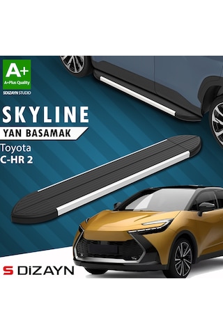 S-dizayn Toyota C-hr 2 Skyline Aluminyum Yan Basamak 173 Cm 2023 Üzeri A+ Kalite