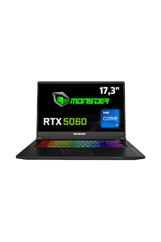 Monster Tulpar T7 V26.2.13 i7-13620H 64 GB 2 TB SSD 8 GB RTX5060 17.3 W11H Dizüstü Bilgisayar