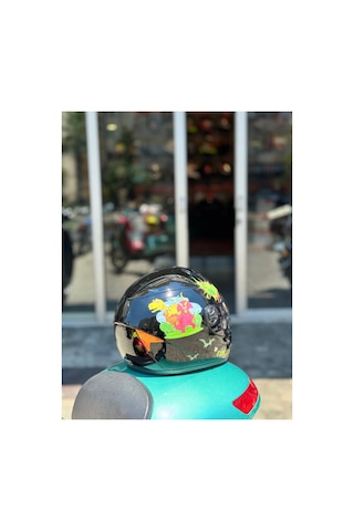 Çocuk Kaskı Ece 22.06 Sertifikalı / Fullface Kask / Ekstra Hafif Ve Konforlu Siyah