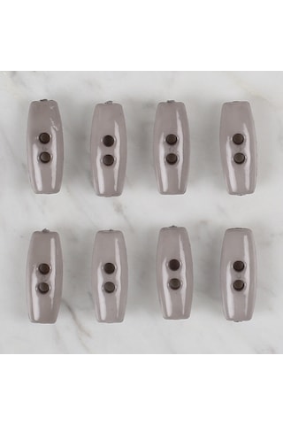 Loren Crafts Gri 8 Li Çoban Düğmesi - 61