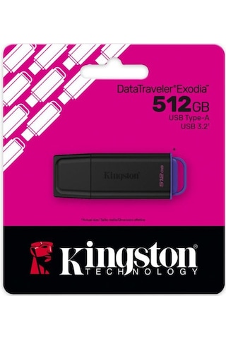Kingston Dtxg2-512gb 512gb Portable Usb 3.2 Gen 1 Datatraveler Exodia Black-purple Flash Bellek