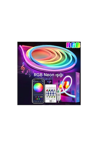 Rgb 3m Şerit Led Telefon Kumanda Kontrol - Sese Duyarlı Animasyonlu - Parti Işığı - Parti Ledi