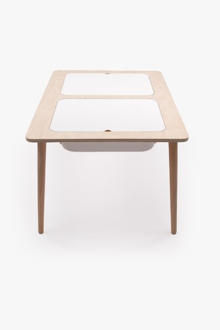 Montessori Çocuk Ahşap Oyun Etkinlik Çalışma Masası, 2 Saklama Alanlı Ahşap