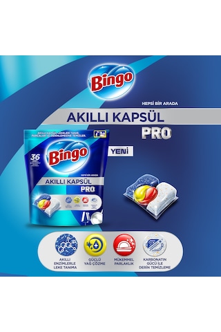 Bingo Akıllı Kapsül Pro Bulaşık Makinesi Deterjanı 2 x 80 Tablet