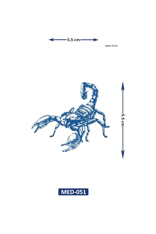 Akrep 5 Cm Minimal Geçici Dövme Yarı Kalıcı Geçici Dövme