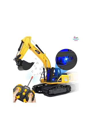 Uzaktan Kumandalı 5 Fonksiyon Şarjlı 360 Derece Dönebilen Kepçe Oyuncak Dozer Ekskavatör 30.5 Cm. Kepçe