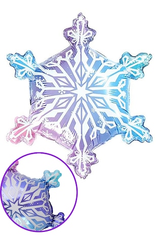 1 Adet Yılbaşı Kar Tanesi Folyo Balon 64x55 Elsa Frozen Konspet