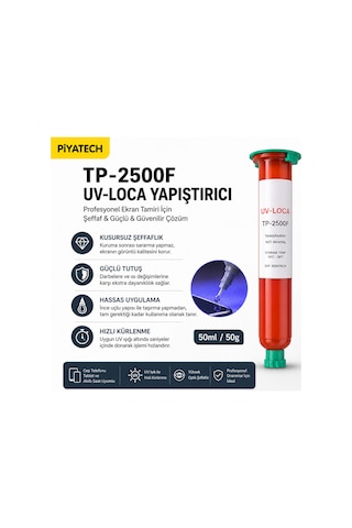 Tp-2500f Uv Loca Şeffaf Ekran Yapıştırıcı Solüsyon Telefon Tamir Jeli 50 Ml 50 Gr