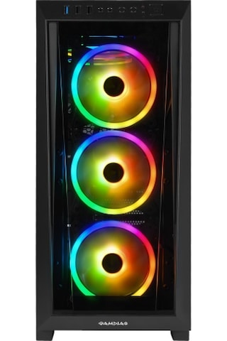 GAMDIAS TALOS M1 Elite, 850W, Tempered Glass, ARGB, 80+ Bronze, Gaming Kasa