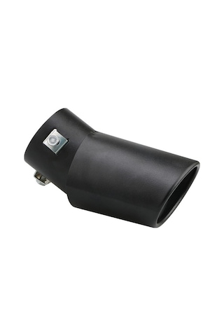 Besthome1 Otomobil Egzoz Ucu - 63mm Mat Siyah Paslanmaz Çelik, Eğimli, 3.8-5.3cm Bağlantı