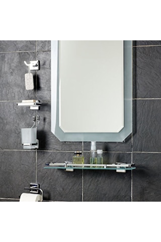 Çelik Banyo Kumru Banyo Aksesuarı Sabunluk Gümüş