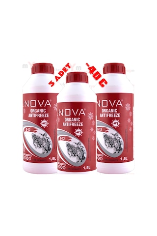 Nova -40 Derece Kırmızı G12 Antifriz 1.5Litre X3