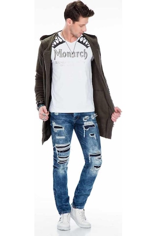 Cipo & Baxx Cl296 Çift Fermuarlı Uzun İnce Sweatshirt 001