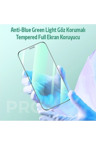 Ally Apple Uyumlu iPhone 12 Pro Max Anti -Blue Green Light Göz Korumalı Temper