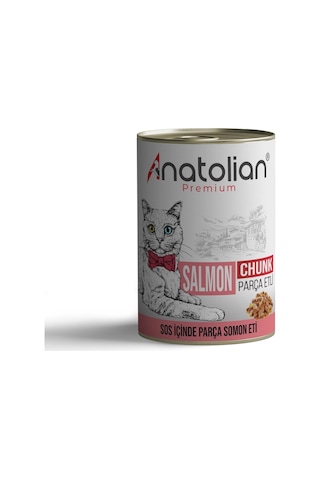 Anatolian Premium Somonlu Parça Etli Yetişkin Kedi Konservesi 6 x 400 G