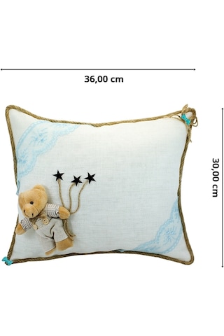 Süslebabypartystore Takı Yastığı, Keten Kumaş - Erkek Bebek Çok Renkli