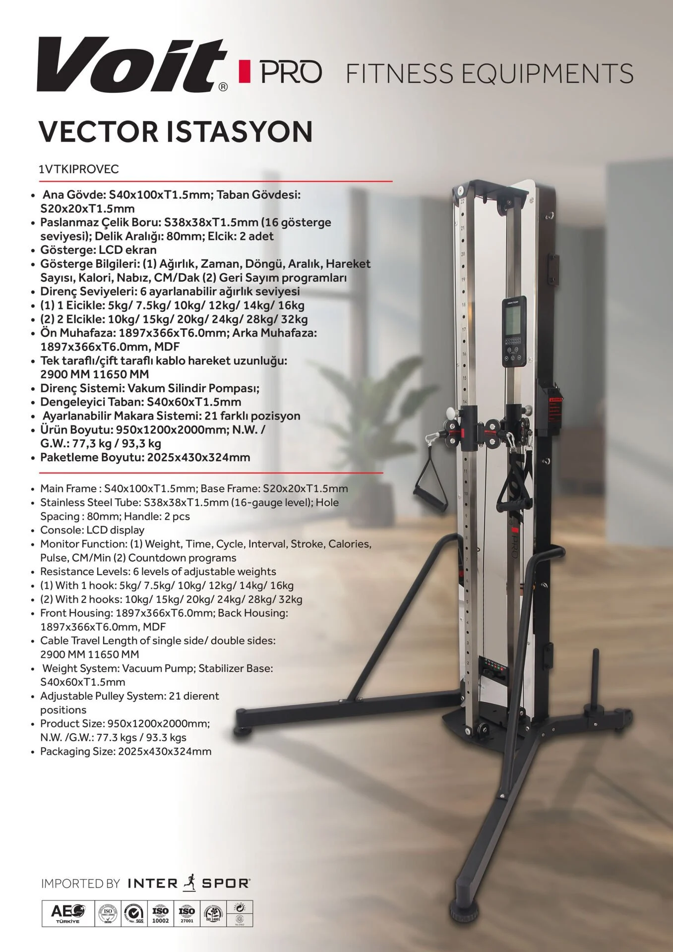 Voit Pro Vector İstasyon 21 Pozisyon