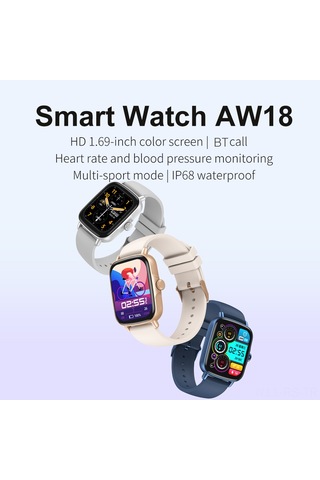 Reedark Aw18 Akıllı Saat Yeşil - 1.69" Hd Ekran, Ip68 Su Geçirmez, Bt Arama, 220mah Uzun Pil, Kişiselleştirilebilir Dial, Uyku İzleme